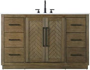 Elegant Kitchen and Bath 54" Single Bathroom Vanity in Hazel Oak