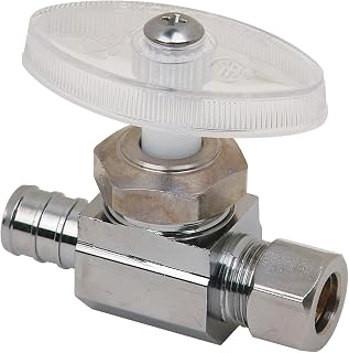 BrassCraft 1/2 in. Nom Crimp PEX Barb x 1/4 in. O.D. Comp Straight Stop