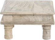 HUBERT Buffet Riser Square Mango Wood Table Riser - 8 2/3" L x 8 2/3" W x 5" H