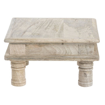 Buffet Riser Square Mango Wood Table Riser - 8 2/3" L x 8 2/3" W x 5" H by HUBERT – 8.7" x 8.7" x 5", Wood, Natural, Model 1111