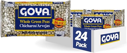 Goya Foods Whole Green Peas, Dry, 16 Ounce (Pack of 24)