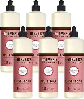 Mrs. MEYER'S Mrs Meyers Dish soap, liq, Rosemary, 16 Fl Oz (Pack of 6)