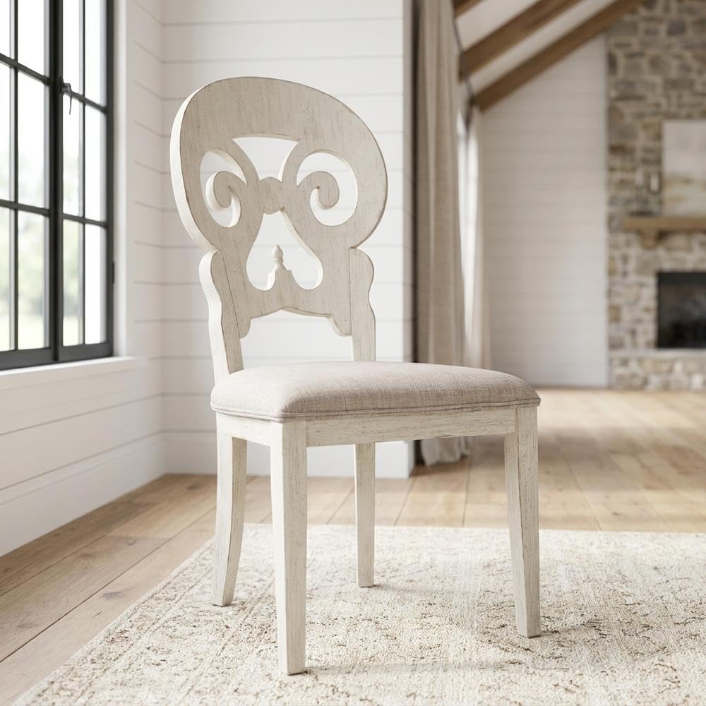 Solid Wood Splat Back Side Chair by Starlight Canyon Home – Solid + Manufactured Wood, White