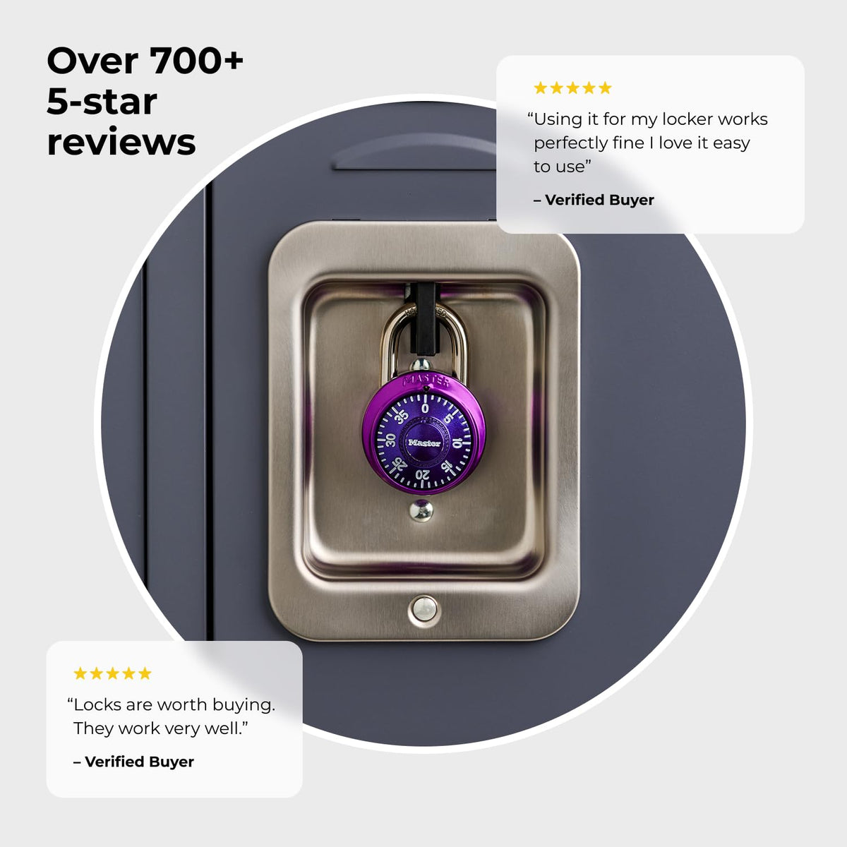 Master Lock Purple / 1 / 1 Pack Combination Padlocks