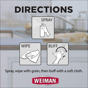 Stainless Steel Cleaner & Polish Aerosol 17 oz - 6 Pack by Weiman – 17 Ounce (Pack of 6), Clear, Pack of 6, Model 49CT