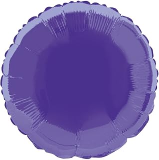 Unique Party 18" Foil Round Dark Purple Balloon