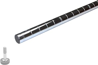 Thunder Group CMPC072 Shelving Post, 74"H, with Leveling Foot, Heavy Duty, Chrome Finish, NSF, Pack of 4