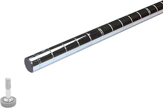 Thunder Group CMPC072 Shelving Post, 74"H, with Leveling Foot, Heavy Duty, Chrome Finish, NSF, Pack of 4