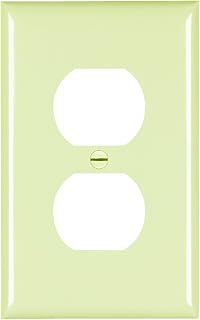 Legrand Pass & Seymour TPJ8I Trademaster Jumbo Oversized Unbreakable Nylon Wall Plate, 1 Gang, One Duplex Outlet Cover, Ivory (1 Count)