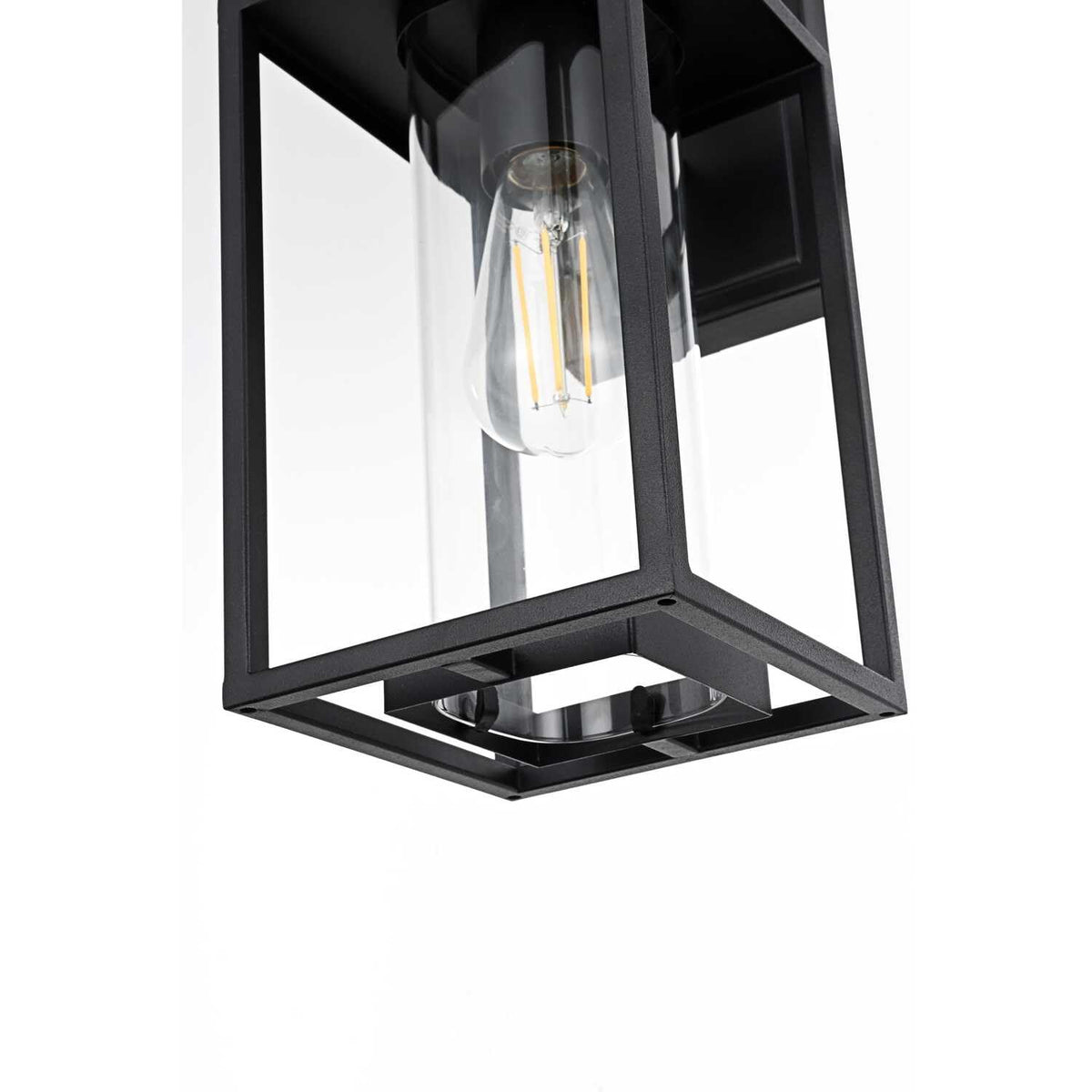 Memphis One Light Outdoor Wall Sconce Black by Lighting Design – Iron, Black