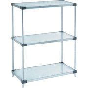 Galvanized Steel by Nexel – 48 x 18 x 34 inches, Galvanized Steel, Grey, Model 18483SZ3