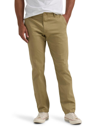 Men's Extreme Motion Flat Front Slim Straight Pant Original Khaki 36W x 32L by Lee – 36W x 32L, Cotton, Spandex, Original Khaki, Model 112339633