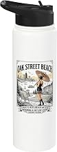 Vintage Oak Street Beach Chicago Design Stainless Steel Insulated Water Bottle