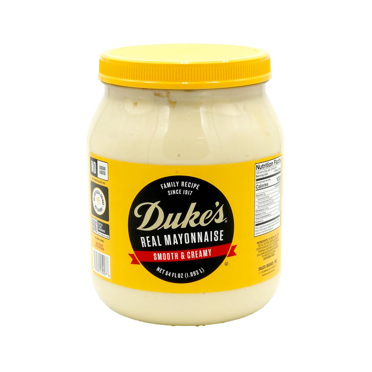 DUKE'S Real Mayo / 64 Ounce (Pack of 1) / White Mayonnaise