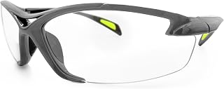 MAGID AcuSpex Clear, Semi-Frameless Safety Glasses, PureVue Premium Anti-Fog, 1 Pair, Gray/Lime, PX4080