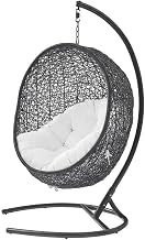 White Outdoor Patio Lounge Chair with Set of Cushions, Comfortable Swing Chair for Garden and Deck, Sturdy Design