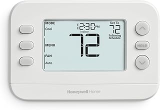 Honeywell Home X2P Programmable Thermostat, White | RTH20B Single-Stage, 1 Heat/1 Cool Compatibility, 5-2 Day Schedule