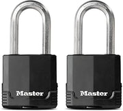 Master Lock M515XTLH Magnum Heavy Duty Padlock with Key, 2 Pack Keyed-Alike