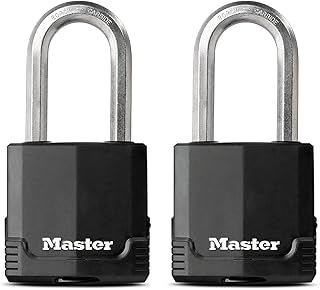 Master Lock M515XTLH Magnum Heavy Duty Padlock with Key, 2 Pack Keyed-Alike