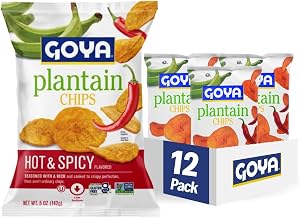 Goya Plantain Chips, Hot & Spicy, 5 Ounce (Pack of 12)