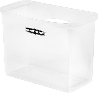 Bankers Box 1-Pack Portable Plastic File Box Organizer Bin, Letter | Move active files from desk to meeting with a portable plastic organizer built for easy access and carrying.