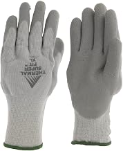 Super-Fit Thermal Work Gloves with Natural Rubber Coated Palm Grey Knit - Extra Large, 1 Pair