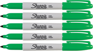 Green Markers by Sharpie – 1 Count (Pack of 5), Plastic (Body), Felt (Tip), Green, Pack of 5, Model fnegreen