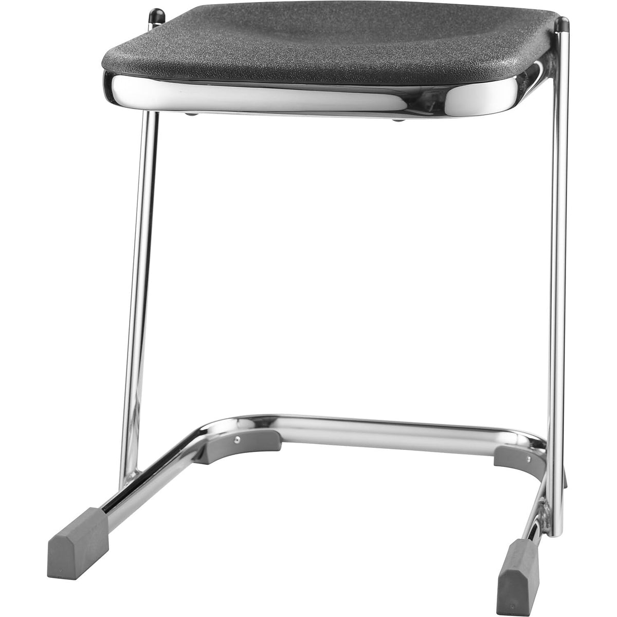 NPS 18" Elephant Z-Stool with Backrest by National Public Seating – unspecified, Steel, Black, Model 6618B