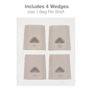 MetroMax i Industrial Plastic Shelving Wedges – 3 inches x 3.5 inches x 2 inches, Plastic, Taupe, Pack of 4, Model MX9985