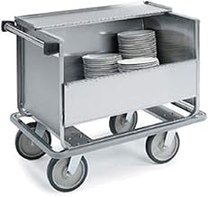 Stainless Steel Store N Carry Enclosed Dish Cart with 1 Shelf, 32 x 21 x 31 1/2 inch - 1 each.