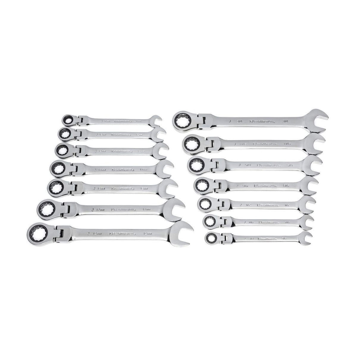 GEARWRENCH 8 Pc / With Wrench Rack / SAE Combination Wrenches