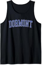 Vintage Dormont PA Distressed Blue Varsity Style Tank Top