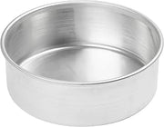 Winco 8" Red Heavy-Duty Round Layer Aluminum Cake Pan | Even heating, Great for Cooking, Food Preparation and Restaurant Kitchens