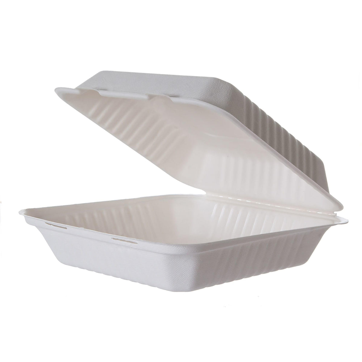 ECO PRODUCTS Vanguard / 9" / White Clamshell Take Out Containers