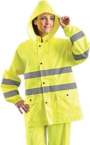 OccuNomix LUX-TRJKT XL Polyester Rain Jacket - 2 Pockets - Detachable Hood - 021844-61023 [PRICE is per EACH]