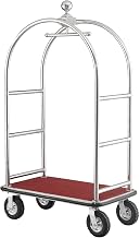 Global Industrial Silver Stainless Steel Bellman Cart Curved Uprights