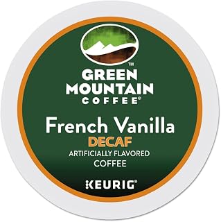 Green Mountain Coffee Roasters Keurig Green Mountain Coffee Flavored French Vanilla Decaf, Light Roast, 96 Pack