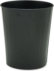 Safco 9604BL Round Wastebasket Steel 23.5qt Black