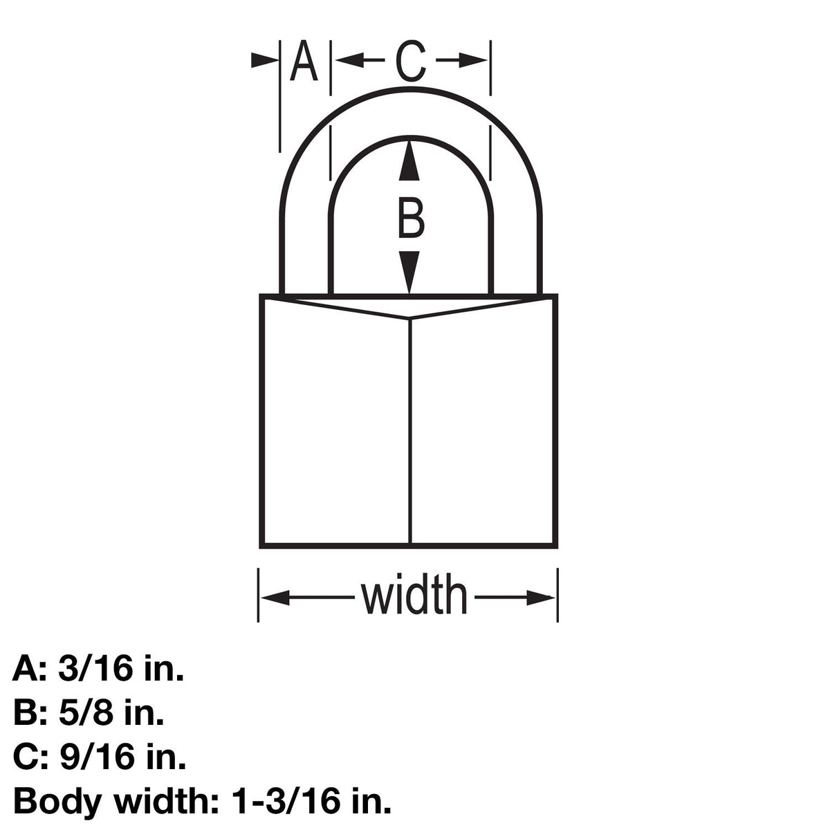 1-3/16" Wide Covered Aluminum Keyed Padlock by Master Lock – 1 Pack, Aluminum, Black, Model 131D