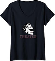 Women's Curtis High School Warriors Theater V-Neck T-Shirt