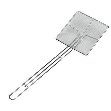 Browne Square Fine Mesh Reinforced Skimmer by Browne Foodservice – Nickel Plated Steel Wire, Multicolor, Model SQ675