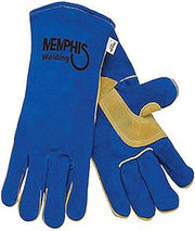 MCR Safety 4500 Memphis Glove Split Leather Welding Glove, Large, Blue (Pack of 12)