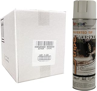 12-Pack of 20 Oz Seymour Of Sycamore 20-652 White Stripe Water-Based Inverted Marker Spray Paint