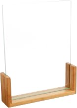 Cal-Mil 1510-811-60 U-Frame Tabletop Cardholder, 9" Width x 1.5" Depth x 12" Height, Bamboo