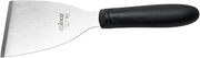 Winco 4 1/2" x 3 1/8" Black Plastic Scraper with Handle