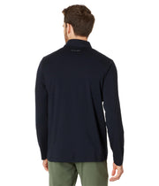 The Heater 1/4 Zip Black SM by TravisMathew – Small, Polyester, Black, Model 1MAA591