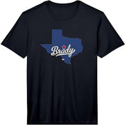 Brady Texas TX Map Performance T-Shirt