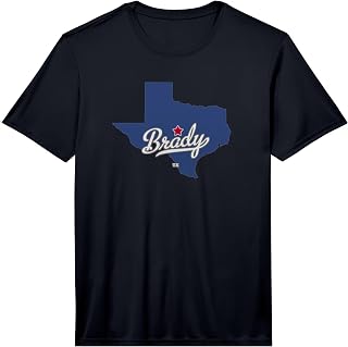 Brady Texas TX Map Performance T-Shirt