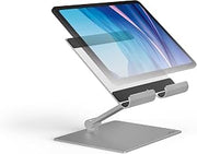 Durable Aluminum Tablet Stand for 7" to 13" Tablets and Smartphones - Height and Angle Adjustable for iPad, Samsung, and More - Foldable Kitchen and Desk Holder