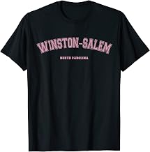 Pink Winston–Salem North Carolina NC Varsity Style T-Shirt